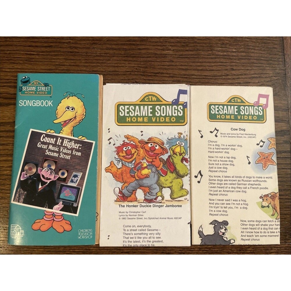 THE SESAME STREET SONG BOOK VHS Inserts Posters 90s